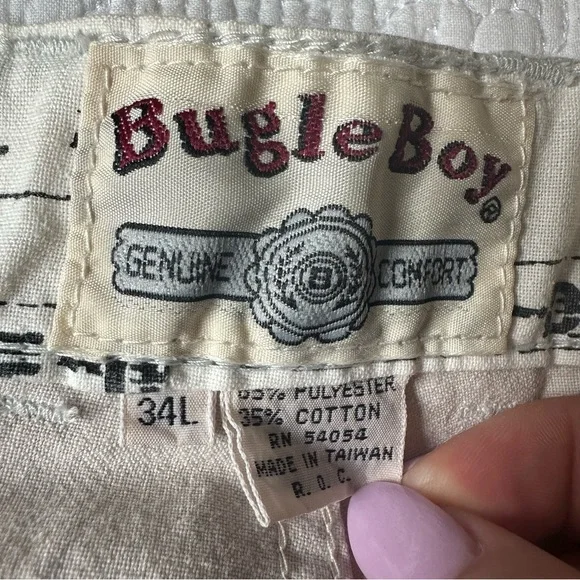 Vintage Bugle Boy Patch Work Limited Edition Khaki Trousers. Size 34L. - Picture 5 of 9